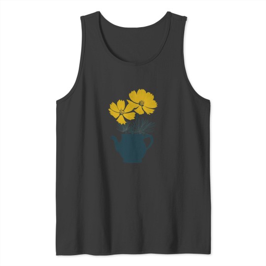 Discover Vintages Yellow Cosmos Flowers Classic Tank Tops