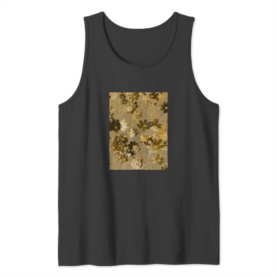 Discover Cosmos Flowers Garden Sepia Color Premium Scoop Tank Tops