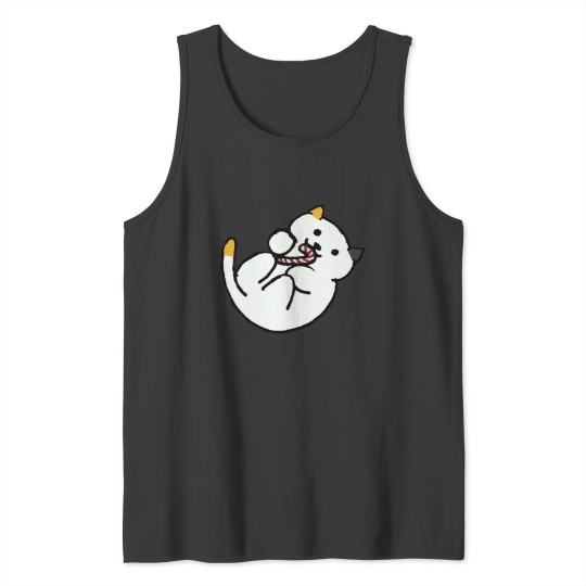 Discover Neko Atsume Dottie with Candy Cane Classic Tank Tops