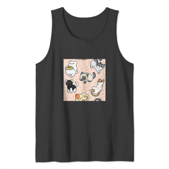 Discover Neko Atsume Pattern 3 Classic Tank Tops