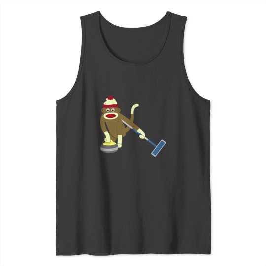 Discover Sock Monkey Curling Classic Tank Tops