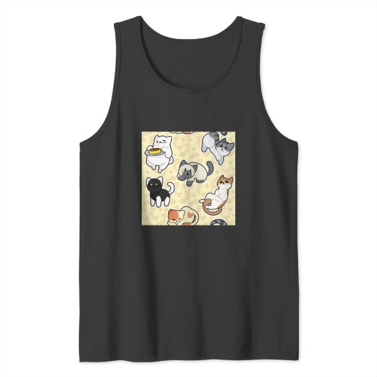 Discover Neko Atsume Pattern 1 Classic Tank Tops