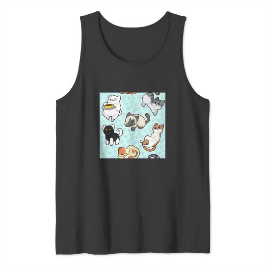 Discover Neko Atsume Pattern 2 Classic Tank Tops