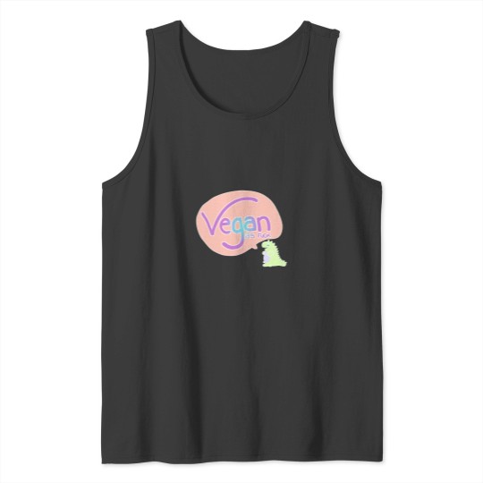 Discover Vegan as fucks kawaii pastel dinosaur Tank Tops