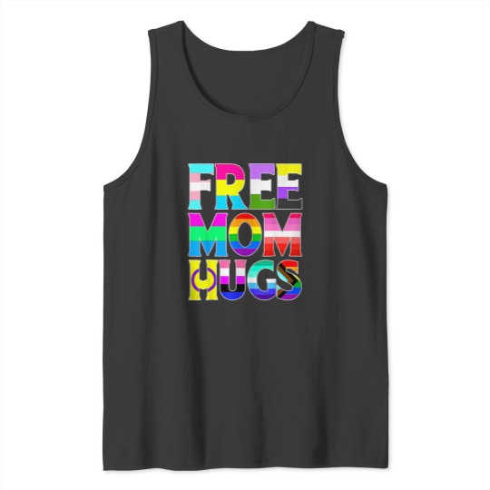Discover Free Mom Hugs Rainbow Flag LGBTQ Pride Month Cute Trans Tank Tops