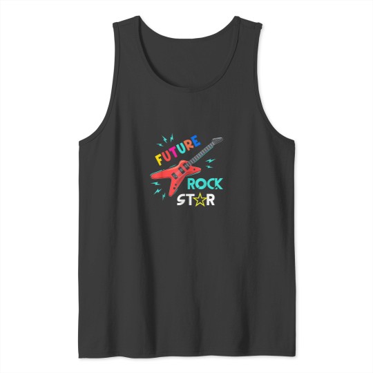 Discover Youth Future Rockstar Guitar Music Boys Girls Te Tank Tops