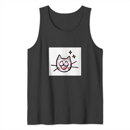 Discover smiling cat Tank Tops