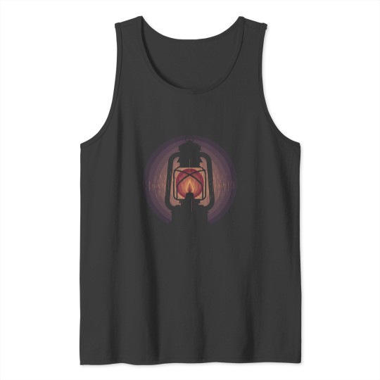 Discover oil lamp Fitted Scoop Tank Tops