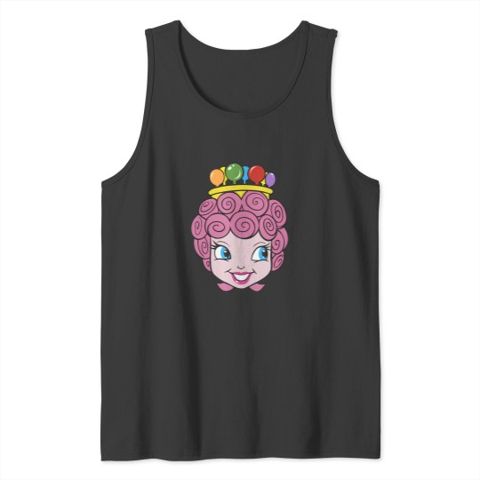 Discover candy land halloween princess lolly big face Tank Tops