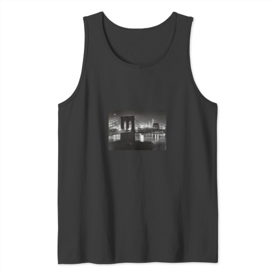 Discover 1940 Bridge and New York City Night Scene Tank Tops