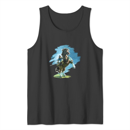 Discover The Legend Of Zelda Breath Of The Wild Link And Epona Paint Tank Tops