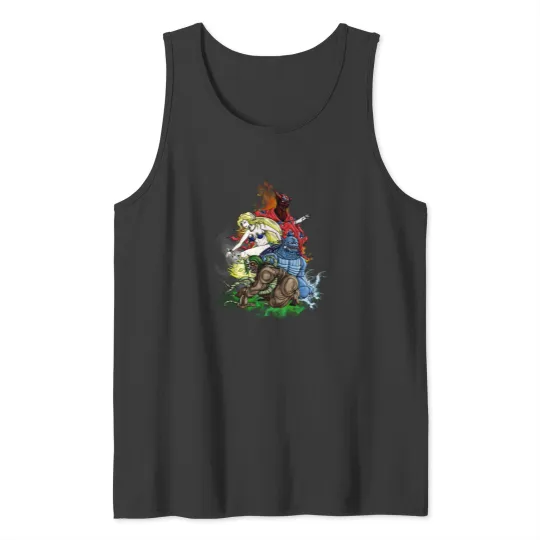 Discover The Four Elemental Lords Tank Tops