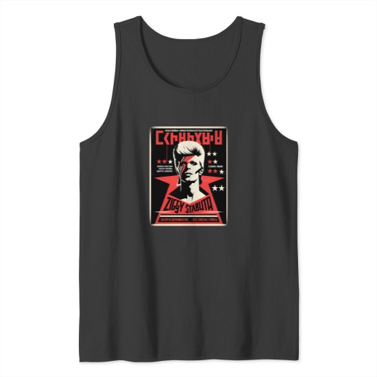 Discover Ziggy Stardust 1950S Communist Poster Tank Tops