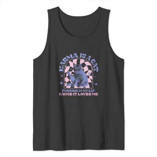 Discover Cute Funny Cat Lover Kids Girls Men Women Karma Tank Tops