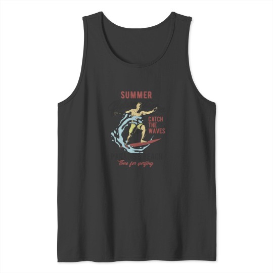 Discover Surfing Surf Surfer Surfer Surfboard Tank Tops