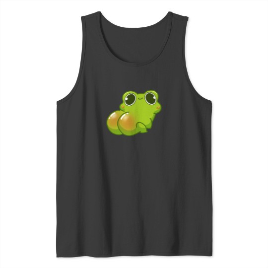 Discover Kawaii Frog Back View 1 Tank Tops