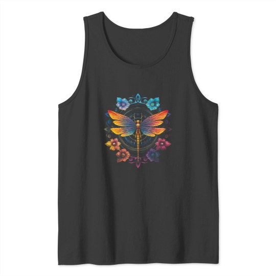 Discover Mandala Chakra Dragonfly Tank Tops
