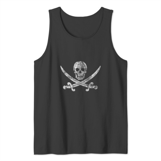 Discover Vintages Pirate Skull Jolly Roger Flags Pullover Tank Tops
