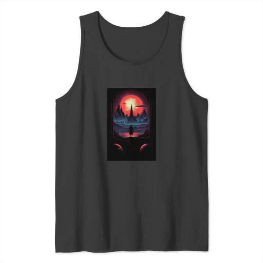 Discover Science Fiction Landscape Tank Tops