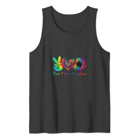 Discover Peace Love Sunshine Sunflower Hippie Tie Dye Tank Tops