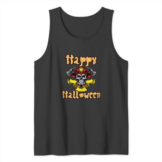 Discover Happy Halloween Fireman Tank Tops
