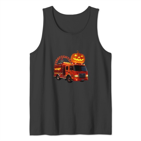 Discover Firefighter on halloween night Tank Tops