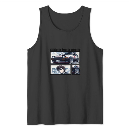 Discover R34 Skyline GTR Sticker_1 Tank Tops