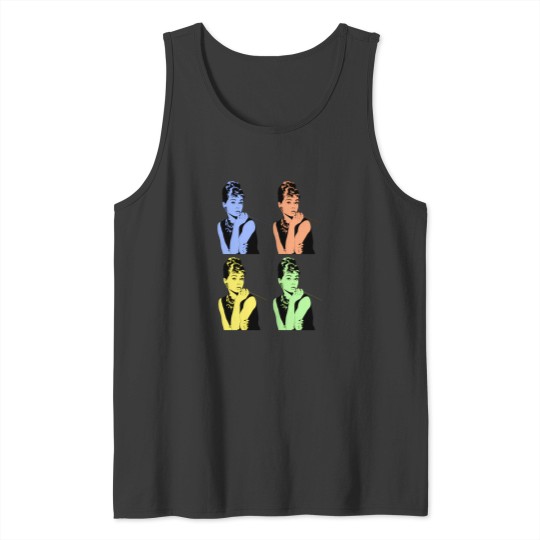 Discover 4 Colored Pictures Audrey Hepburn Actress Tank Tops