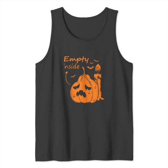 Discover Funny Pumpkin Empty Inside Halloween Tank Tops