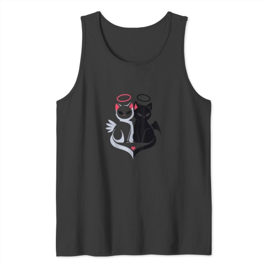 Discover Angel And Demon Cats Love Valentine 39 S Day Whi Tank Tops