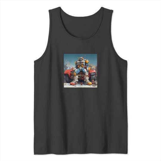 Discover 80'S Anime Robot Mechanic Tank Tops