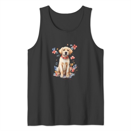 Discover Labrador Love In Bloom Tank Tops