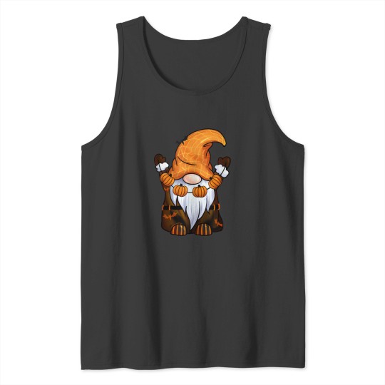 Discover Halloween Cat Gnome Cute Gnome Halloween Costume Pumpkin Tank Tops