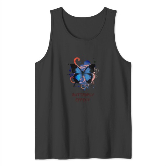 Discover Blue and black colors Butterflygraphic art Tank Tops