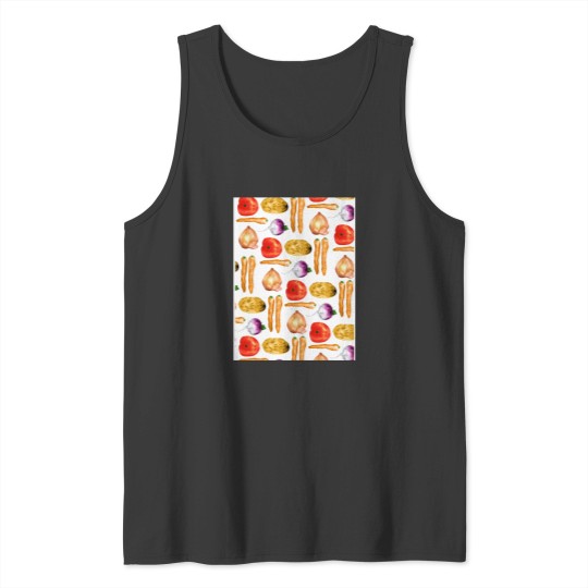 Discover Vegetable Pattern Graphic Tank Tops