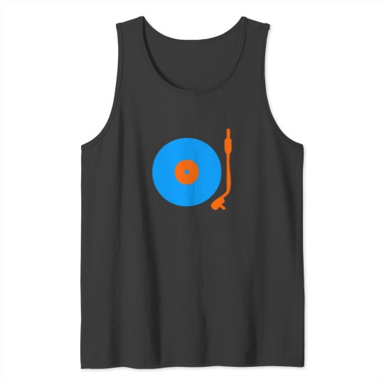 Discover Blue Orange Vinyl Record Turntable 2 Tank Tops