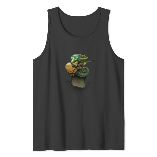 Discover Chameleon Plays the Blues... plus a few other colors Tank Tops