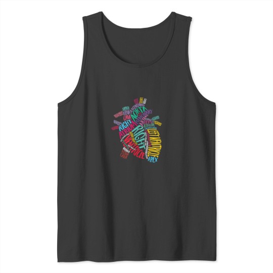 Discover Anatomical Heart Design Cardiac Cardiovascular I Tank Tops