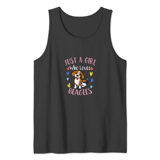 Discover Cute Just a Girl Who Loves Beagles Tank Tops