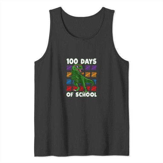 Discover 100 Days of School 100th Day Dino Tank Tops