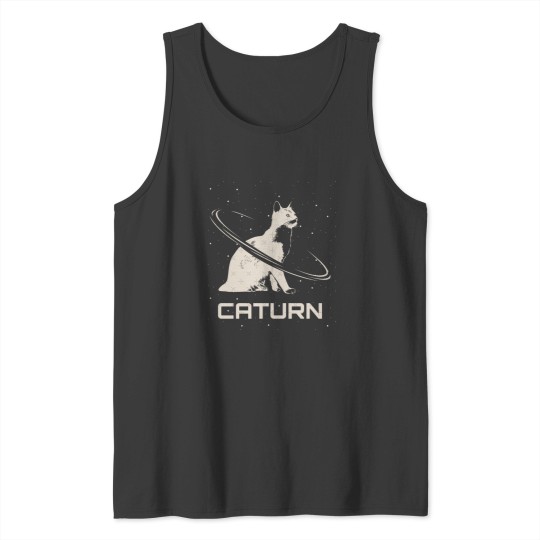 Discover Saturn Caturn Cat Planet Space Tank Tops