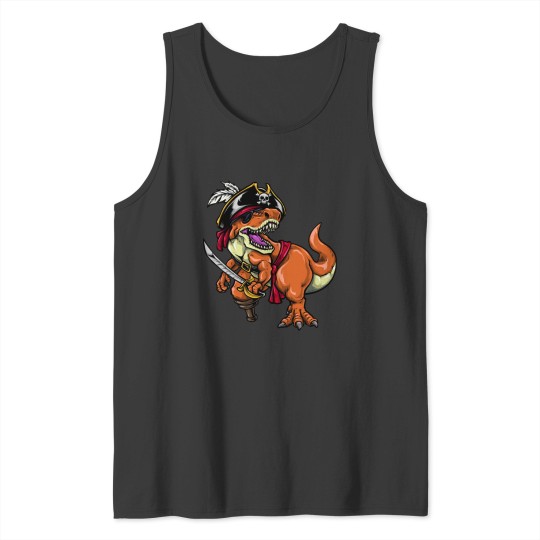 Discover Pirate Dino Dinosaur Pirate Halloween Tank Tops