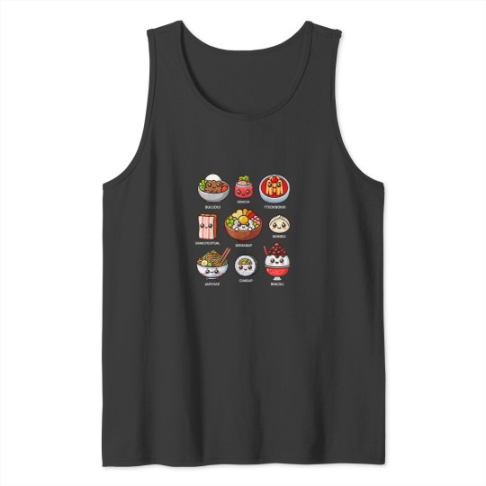 Discover Cute Korean Food Bulgogi Bibimbap Korea Lover Ka Tank Tops