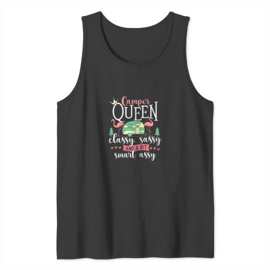 Discover Camper Queen Classy Sassy Glamping Glamper Glamo Tank Tops