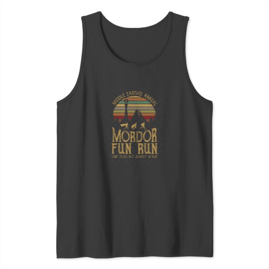 Discover The Book Fun Mordor Run Tank Tops