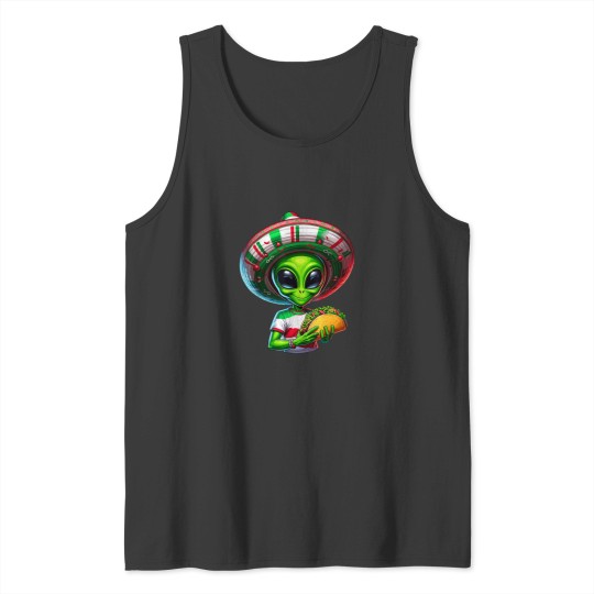Discover Alien Taco Cinco De Mayo Men UFO Mexico Flag Som Tank Tops
