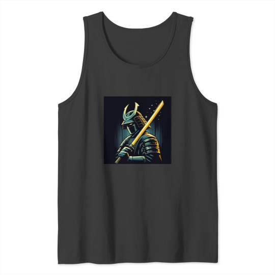 Discover Samurai Warrior Pop Art Style Tank Tops
