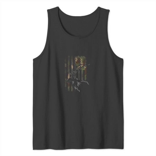 Discover American Flag Camo Camouflage Outdoor Antlers El Tank Tops