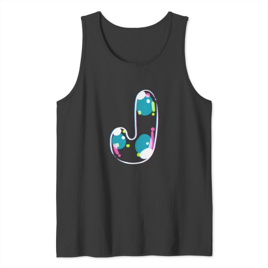 Discover Soap Bubble Monogram Letter Tank Tops