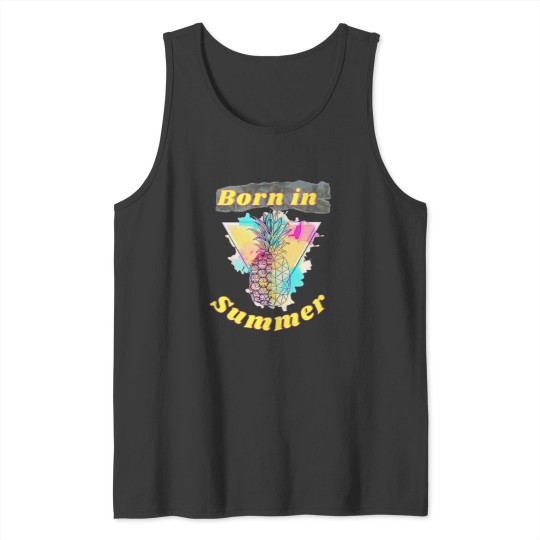 Discover Born in summer funny Summer Vacation Loading Tank Tops